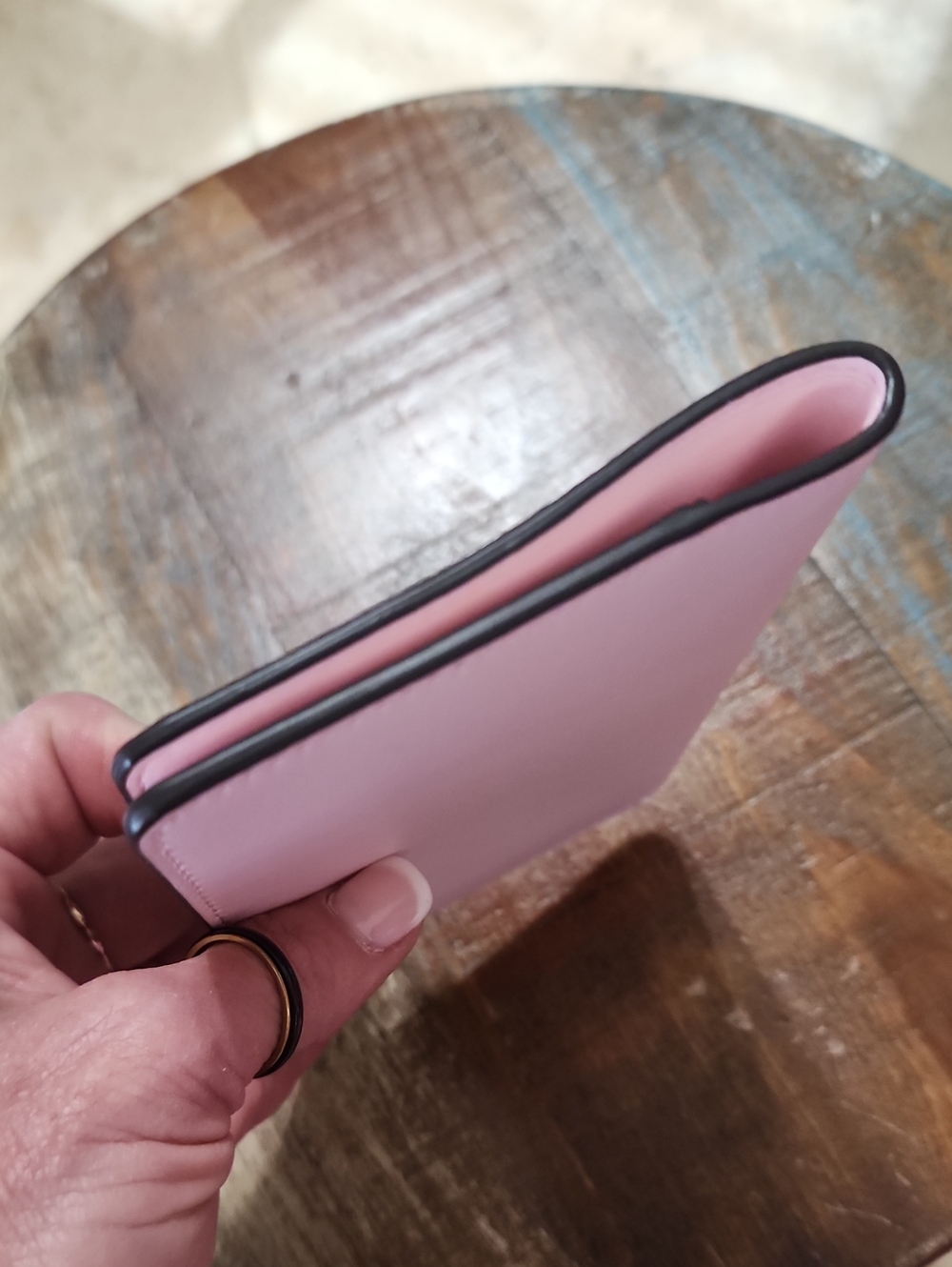 Kate Spade New York Pink Leather Passport Cover Pineapple Tropical Card Holder - Picture 7 of 15
